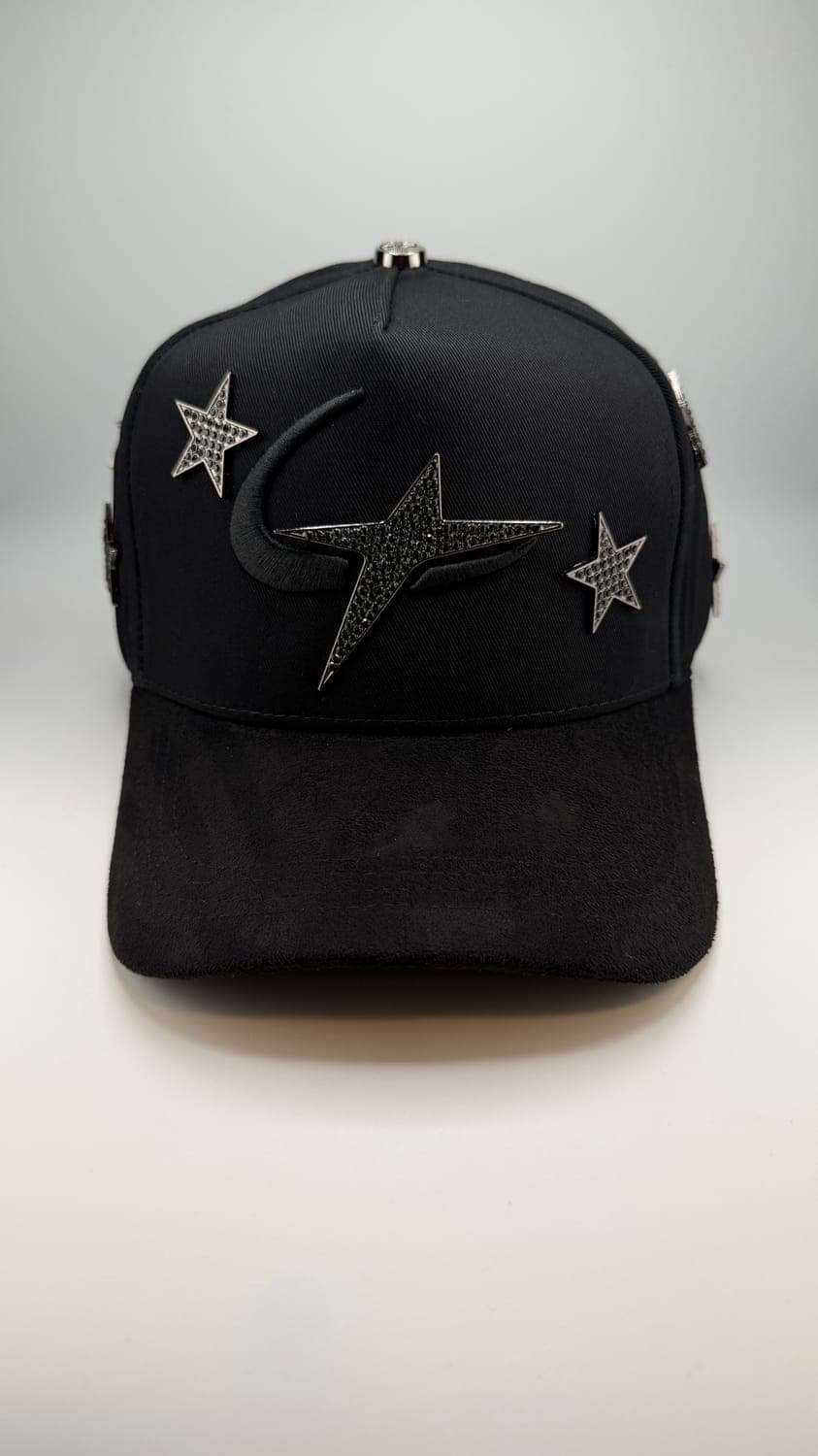 Gorra estrella swoosh gris negra